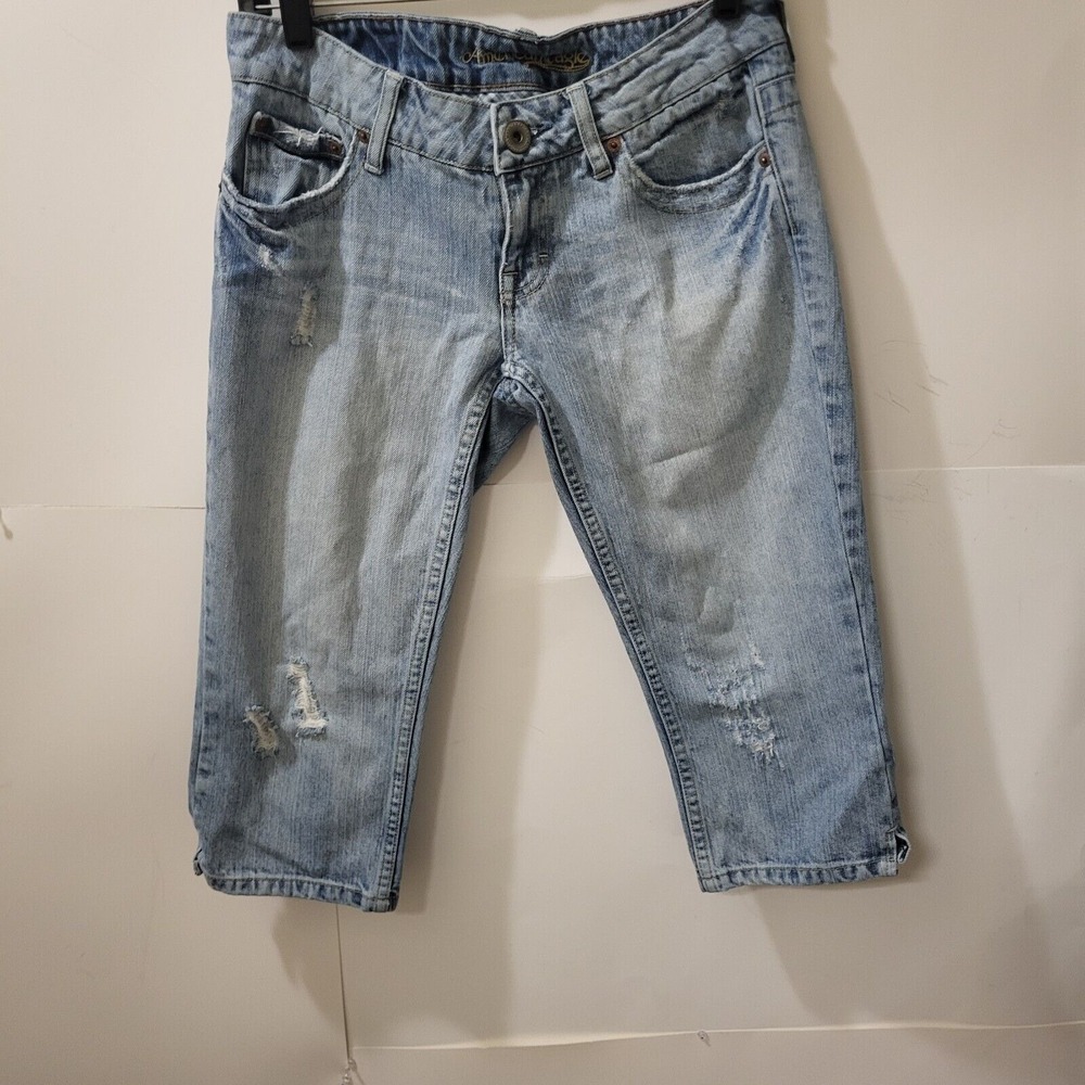 Y2k American Eagles Outfitter Women's Capri / Side Slit Detail On Each Leg, Sz 6